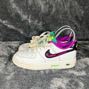 Nike AIR Force 1 LV8  – White/Black-vivid Purple-light Menta Youth 1.5